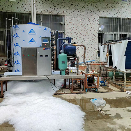 20吨风冷片冰机即将发往江苏某食品厂